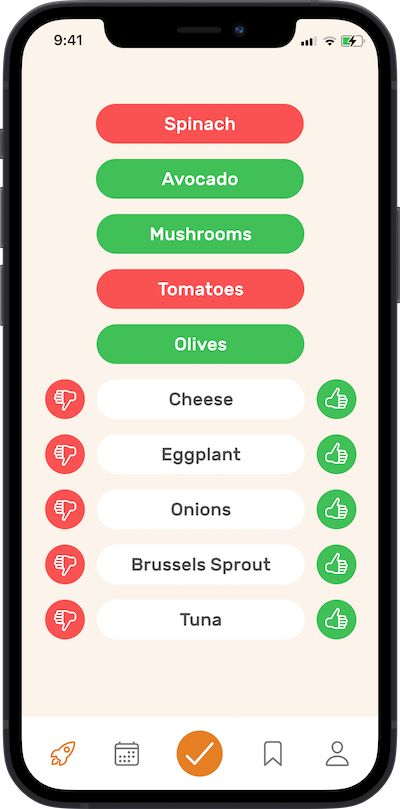iphone app preferences section screen